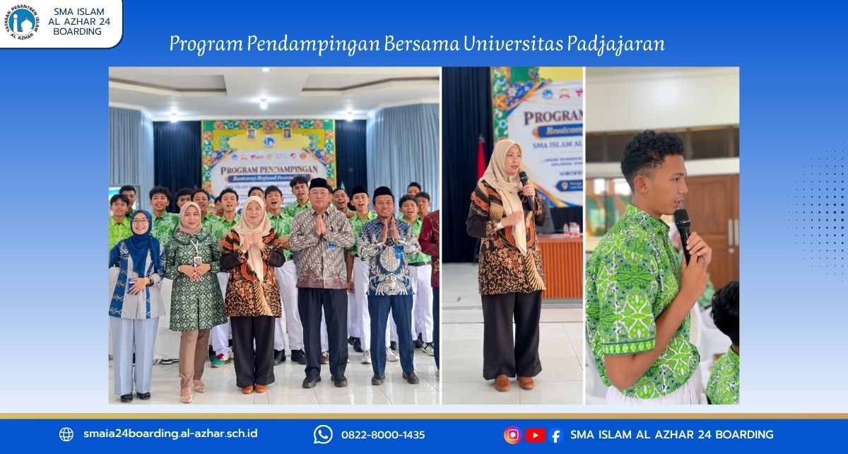 Program Pendampingan Universitas Padjadjaran bersama SMA Islam Al Azhar 24 Boarding School di Aula Rostian pada 8 Oktober 2026.